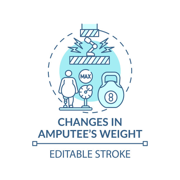 截肢者体重概念图标的变化图片下载