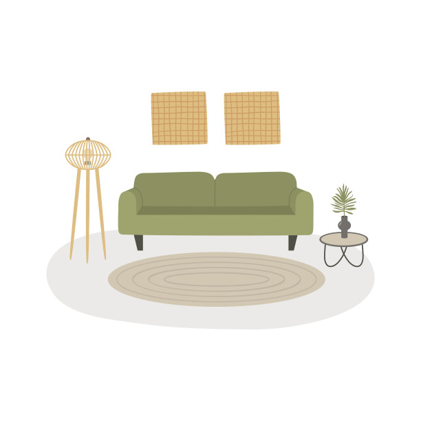 矢量插图的一个日本室内设计图片下载