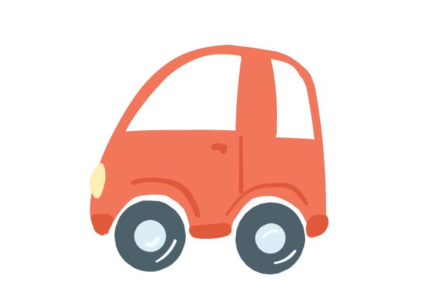 红色的客车。孤立。手绘卡通风格，矢量插图图片下载