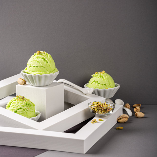 一勺自制开心果冰淇淋图片下载