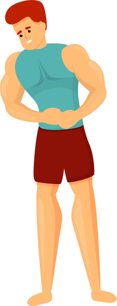 卡通风格的健美图标图片下载