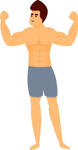 健美时尚偶像卡通风格图片下载