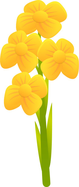 油菜花图标卡通风格图片下载
