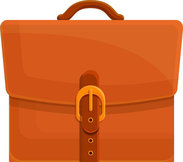 工作公文包图标卡通风格图片下载