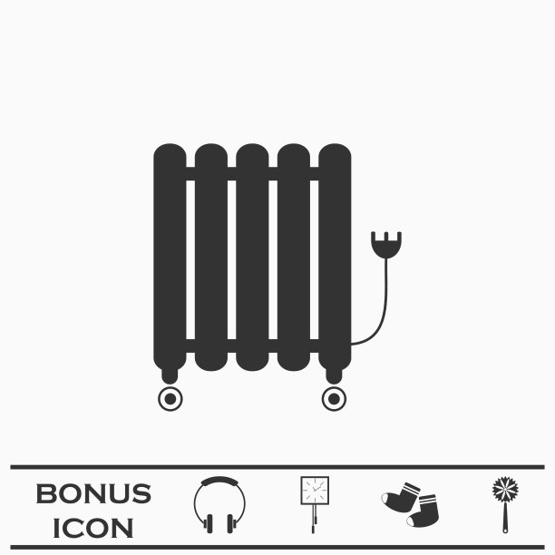 注油散热器加热器图标平坦图片下载