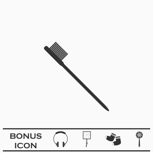 牙刷图标平图片下载