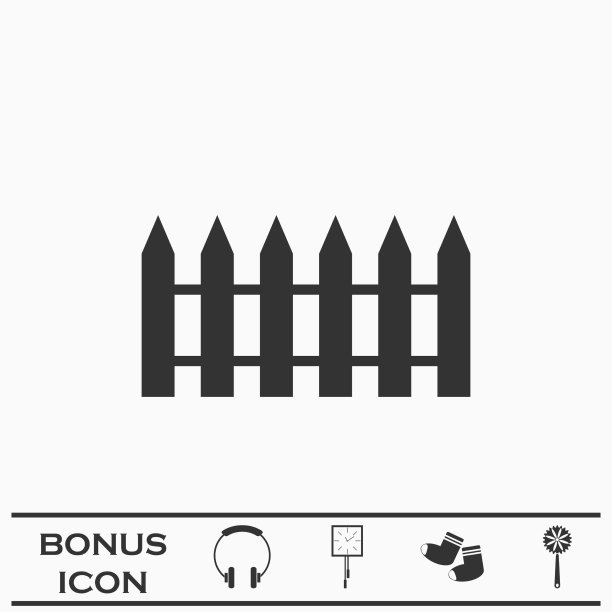栅栏图标平图片下载