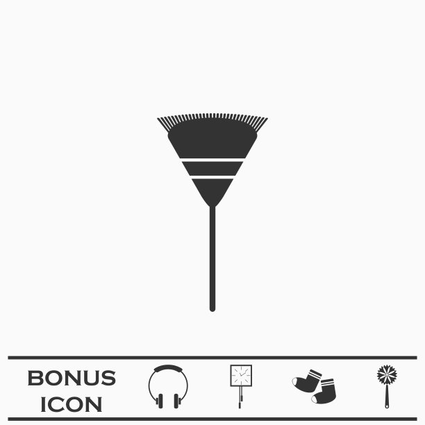 花园耙图标平坦图片下载