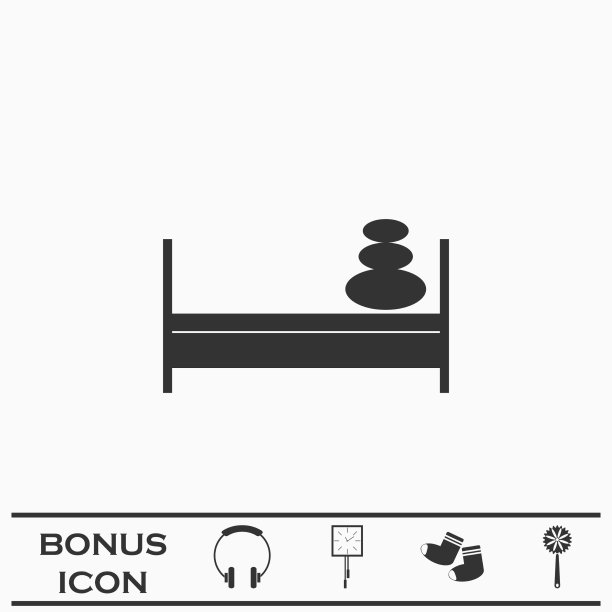 床上有枕头图标图片下载