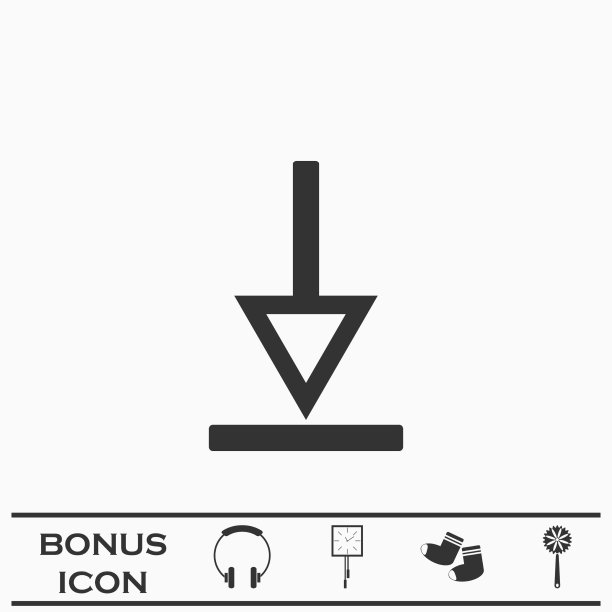 向下箭头图标平坦图片下载