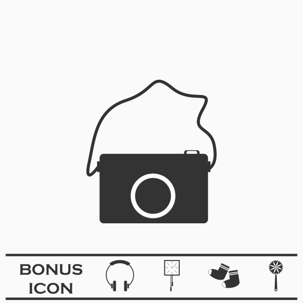 相机图标平图片下载