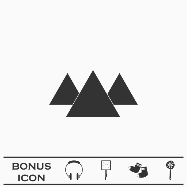 金字塔图标平图片下载