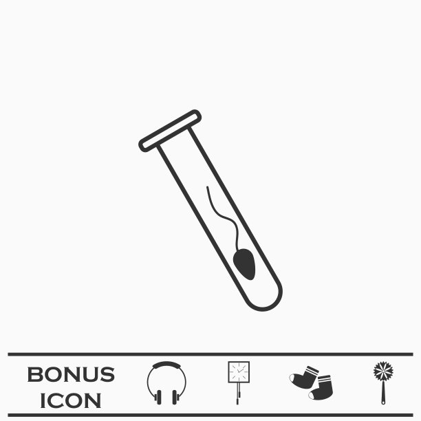 试管中的精子图标是扁平的图片下载