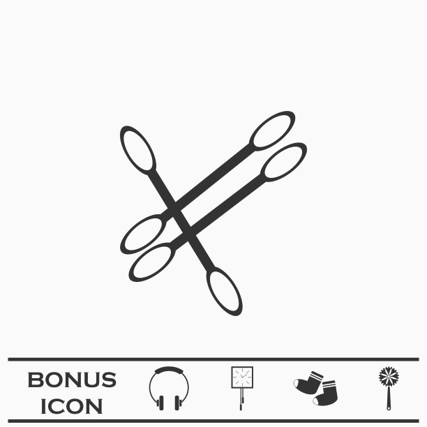 棉签图标平坦图片下载