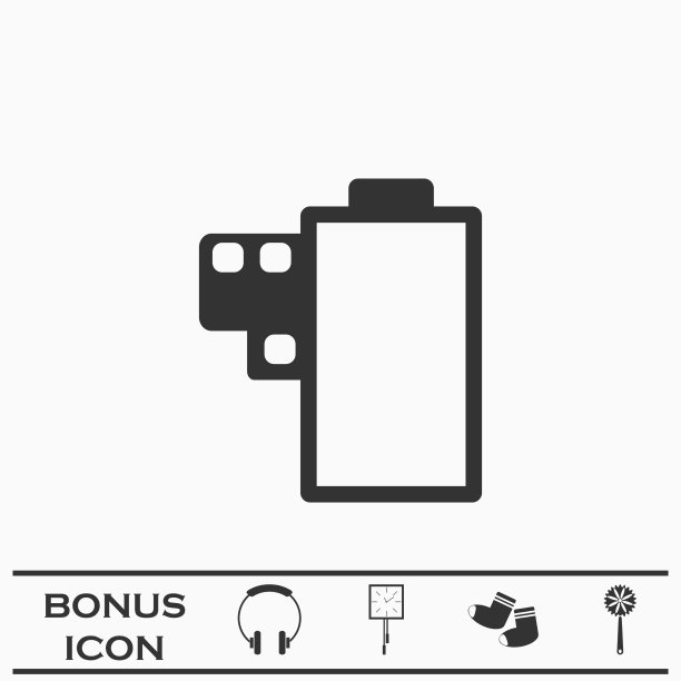 相机滚动图标平坦图片下载