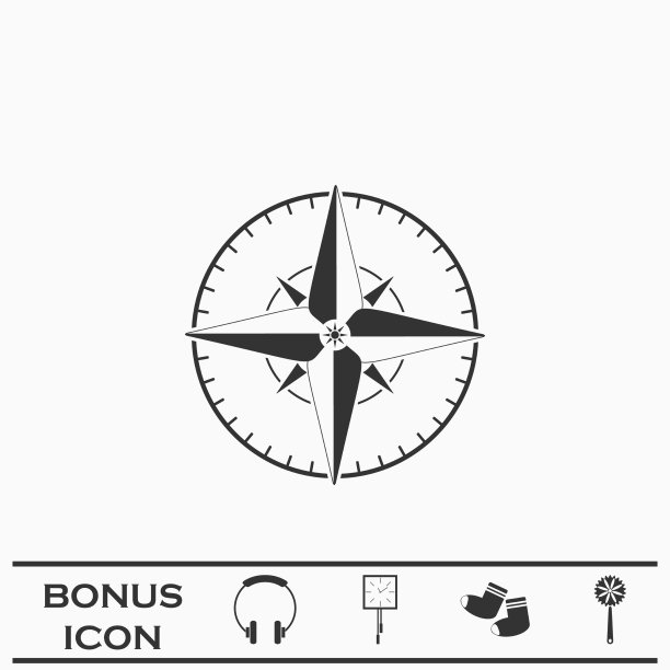 罗盘图标平图片下载