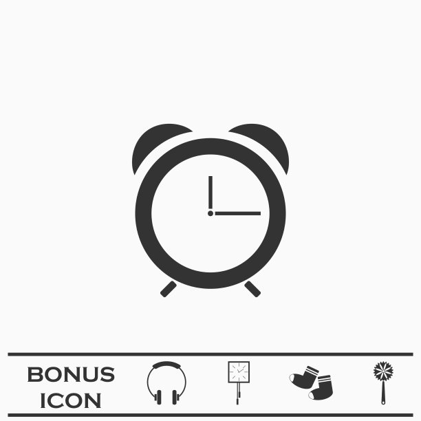 时钟图标平图片下载