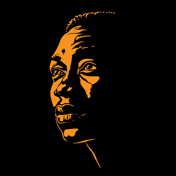 非洲人肖像剪影图片下载