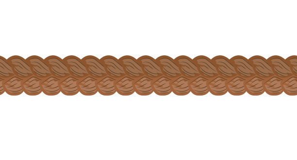 无缝法式编织条纹或笔刷，卡通矢量插图孤立。图片下载