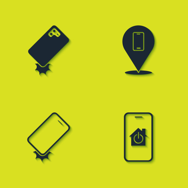 设置防震手机，移动与智能家居，电话维修服务图标。向量图片下载