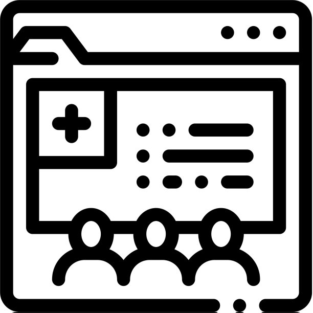 医疗网站访客黑色图标图片下载