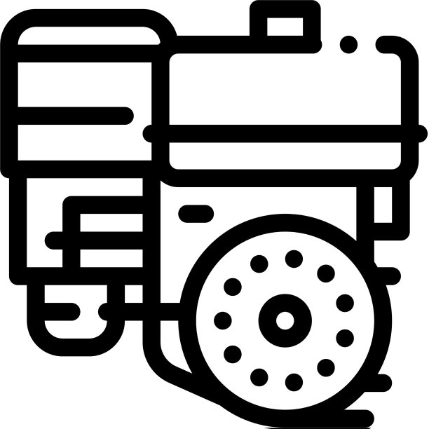 发动机卡丁车黑色图标图片下载