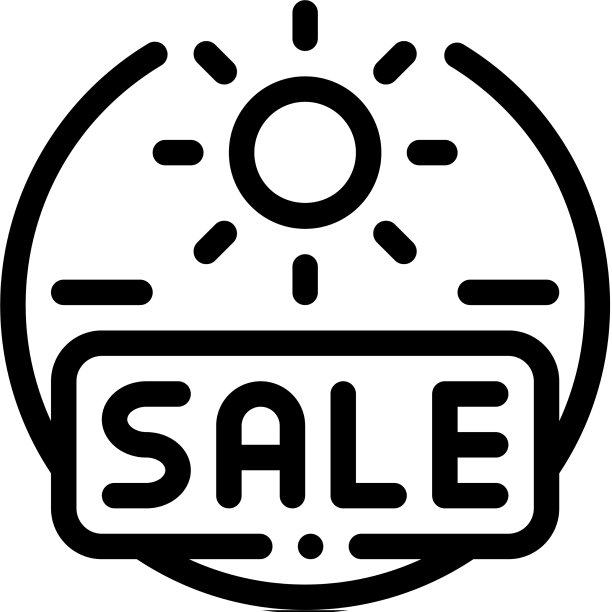 夏季促销折扣黑色图标图片下载