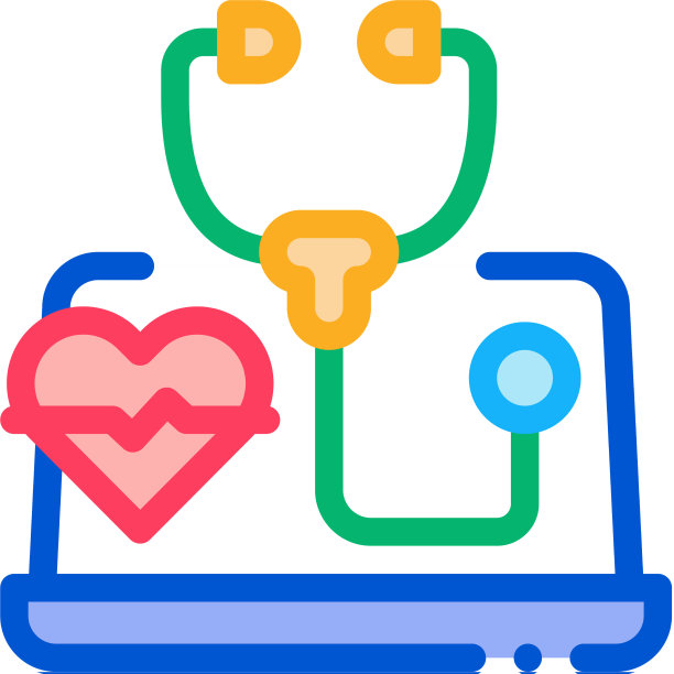 病人在线诊断的颜色图标图片下载