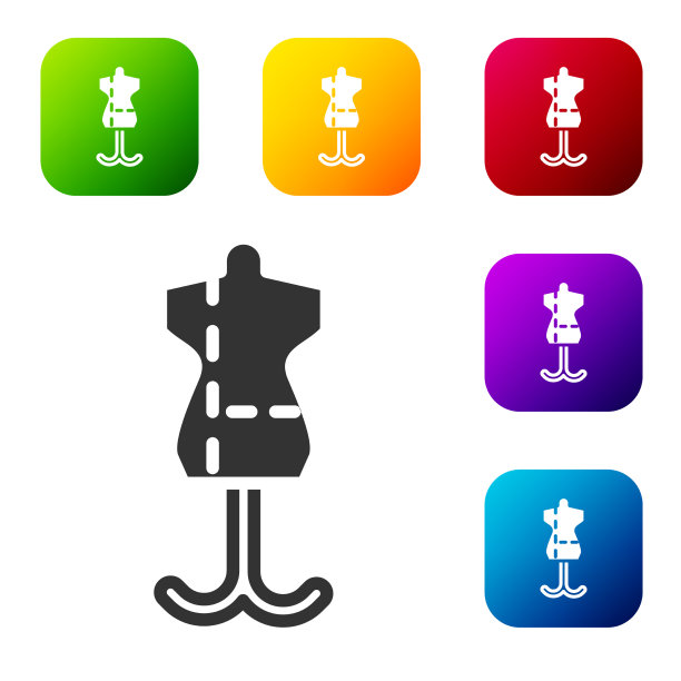 黑色人体模型图标孤立的白色背景图片下载