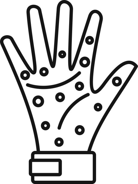 手麻疹图标轮廓样式图片下载