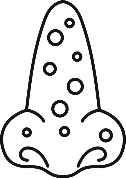 鼻子麻疹图标轮廓样式图片下载