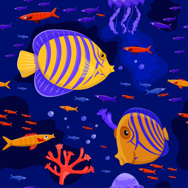 海洋生物模式图片下载
