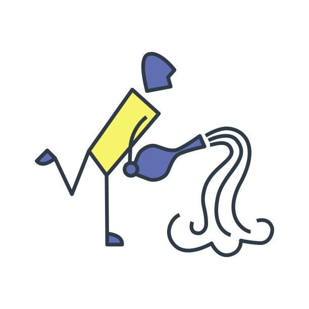 彩色的宝瓶座星座描绘了一个男人图片下载