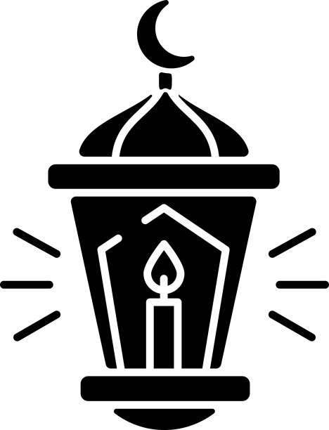 Eid al fitr黑色象形图标图片下载