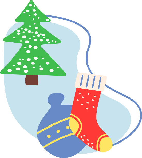 冬季平面概念与抽象的形状图片下载