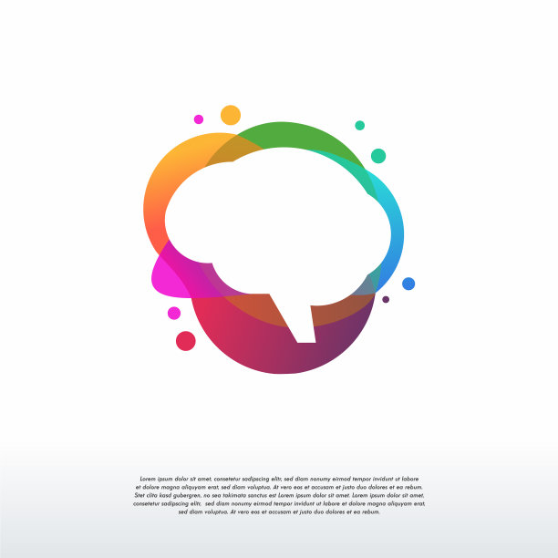 色彩缤纷的头脑风暴标志雨标志设计图片下载