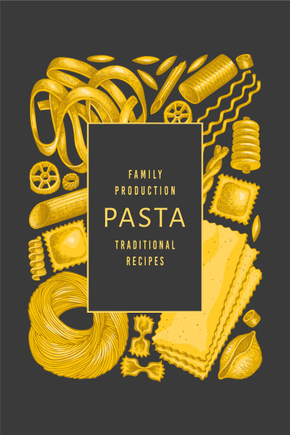 意大利面食设计模板手绘食品图片下载