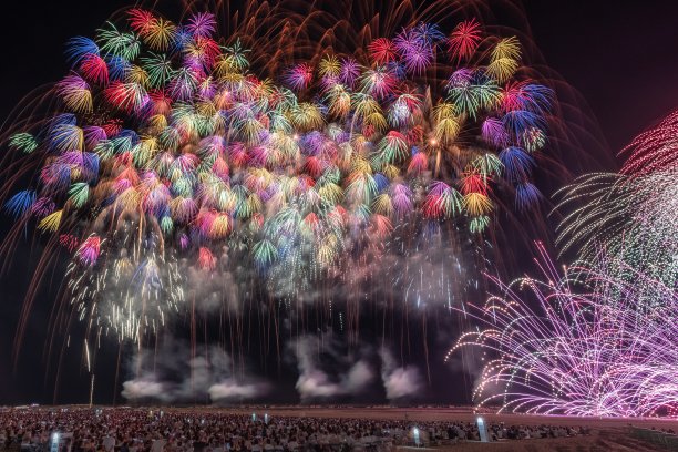日本新泻县柏崎市祗园烟花节图片下载