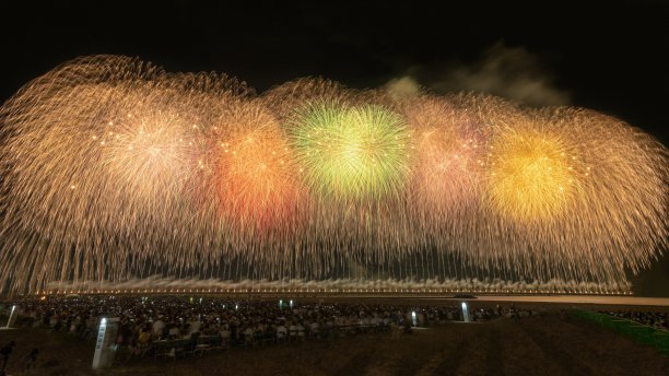 日本新泻县柏崎市祗园烟花节图片下载