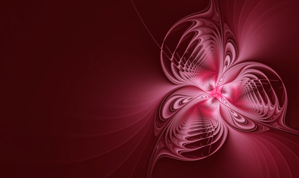 抽象的分形粉红色花在紫红色的背景图片下载