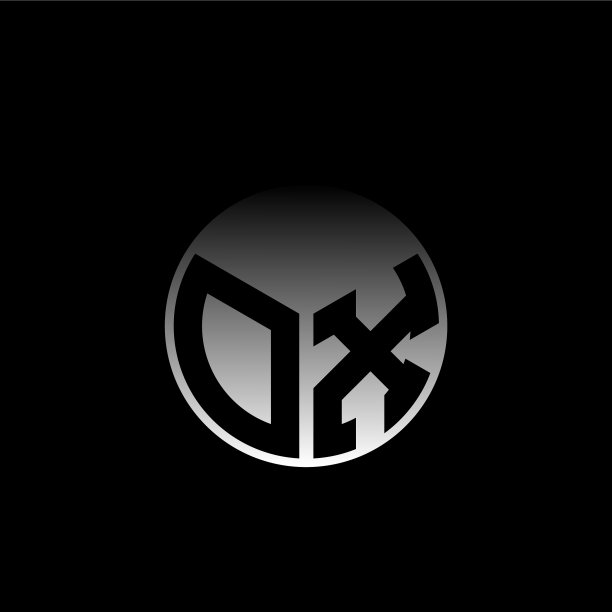 首字母o x带优雅的现代圆图片下载