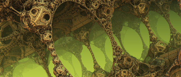 抽象背景3D，奇妙的古代文明建筑图片下载