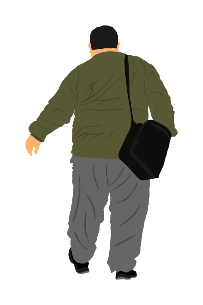 胖子步行保健户外活动图片下载