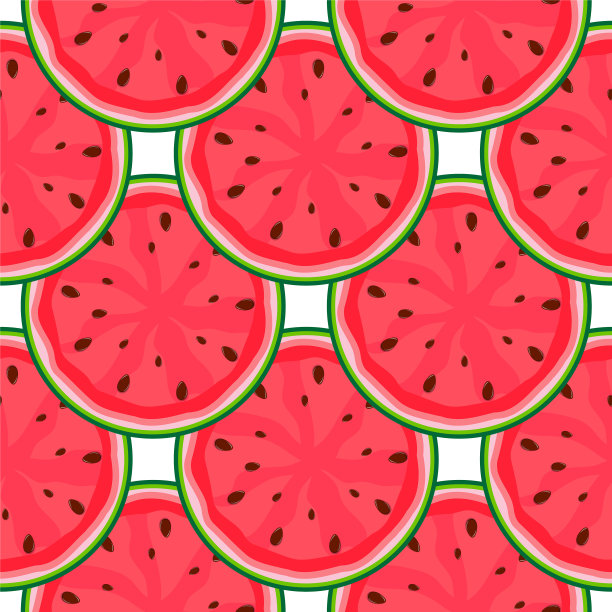 西瓜无缝图案背景模板图片下载