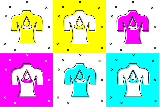 设置按摩与芳香精油图标隔离的颜色图片下载