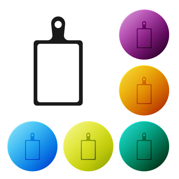 黑色切割板图标孤立在白色图片下载