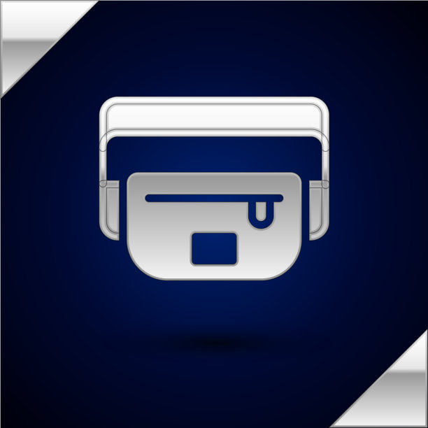 银腰袋香蕉图标孤立在黑暗图片下载