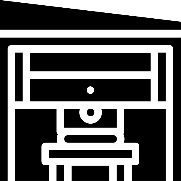 办公室在车库字形图标图片下载