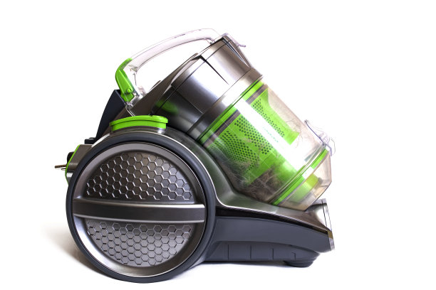 绿色吸尘器隔离在白色背景图片下载