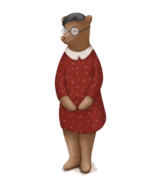 棕熊宝宝儿童插图图片下载